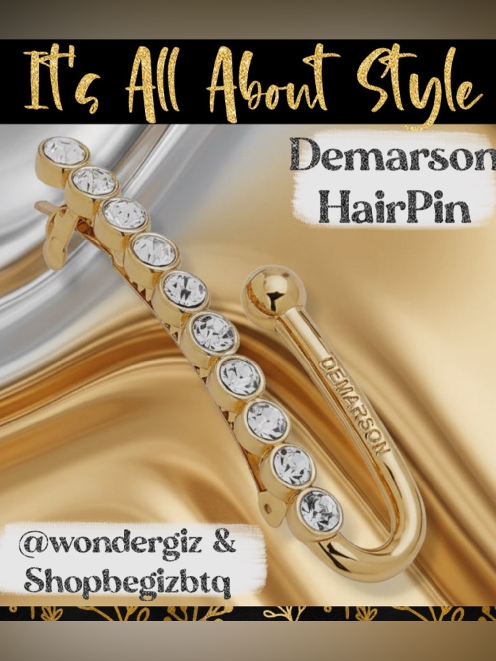 Authentic Demarson Delicate Statement HairPin To Call the Attention of Everyone